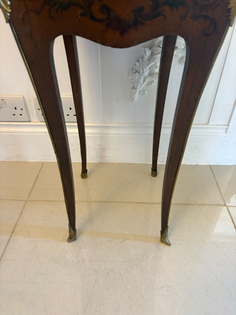 2802  Antique Victorian Quality French Lacquer Ormolu Mounted Jewellery Cabinet/Lamp Table - Image 14